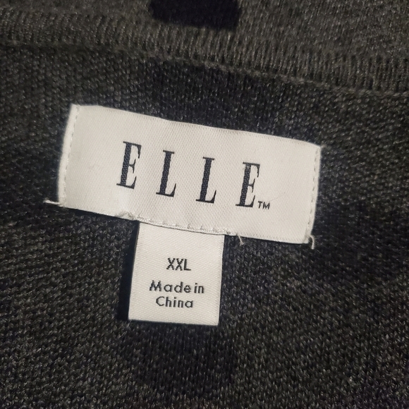 ELLE Gray & Black Polka Dot Open Front Cardigan XXL-14/16, Classic Comfy - Picture 7 of 10